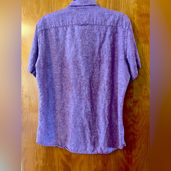 Maroon short sleeve button down - Picture 3 of 3